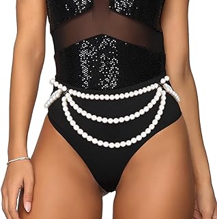 Elegant Pearl Body Chain with Tie Clasp for Women, Layered Alloy Design for Swimwear and Dresses – Cosydays Exclusive
