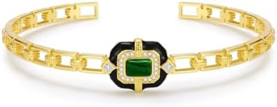 Vintage 18K Gold Plated Open Cuff Bracelets for Women and Girls Retro Bracelet Trendy Jewelry Gifts