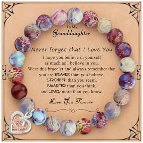 Colorful Imperial Jasper Beaded Grandma Bracelet with Box Chain and Lobster Claw Clasp - Versatile Stainless Steel Accessory - Perfect Christmas Gift for Mom, Sister, Daughter, Wife, Nana, Aunt, Grandma