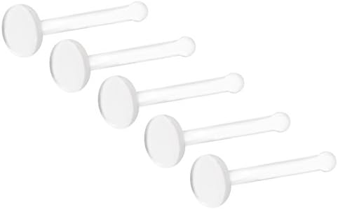 Forbidden Body Jewelry 18G-20G Nose Rings Clear Bioflex 2mm Flat Top Retainer, Metal Free, Allergy Free