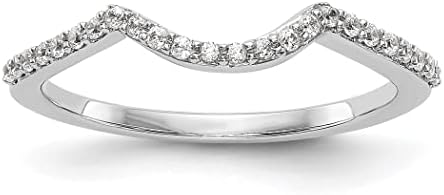 Elegant 14K White Gold Lab-Grown Diamond Wedding Band for Women, Size 6, No Gemstone Design, Indian Origin