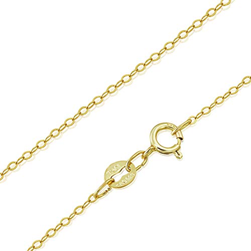 Sterling Silver 1mm Super Thin Delicate Flat Cable Chain Necklace, All Size 14-36 inch