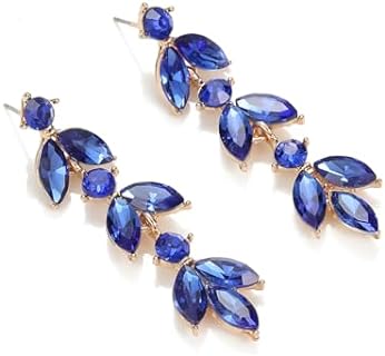 Wedding Rhinestone Dangle Earrings Elegant Bridal Crystal Drop Earrings for Women Bridesmaids Guest Party Prom