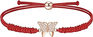 JENDEAR SHINE Rope Bracelet for Women, Adjustable Hand Braided Rope, Angel, Butterfly, Unicorn, Sunflower, Charm Bracelet, Valentine's Day Birthday Graduation Gift.