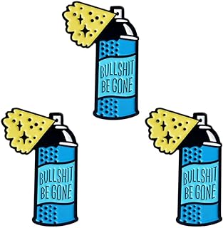 Pin Clasp Ximimark Funny Nonsense-Remover Spray Brooch Set for Quirky Accessory Lovers, Cartoon Design
