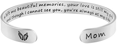 Easy Hook Clasp Infant Cuff Bracelet with Box Chain - Stainless Steel Memorial Jewelry for Women – Sympathy Gift with Sleek Design