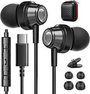 AILZPXX USB C In-Ear Kopfhörer mit Mikrofon, Geräuschabschirmung und langlebigem Kabel, ideal für Samsung Galaxy, iPhone 15/16, und Pixel. Perfekt für Musikliebhaber und Vieltelefonierer