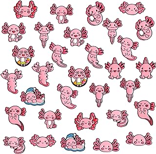 Cute Cartoon Axolotl Charmed Safety Pin Brooch with Alloy Gem and Pin Clasp for Women, Unique Pink Enamel Design