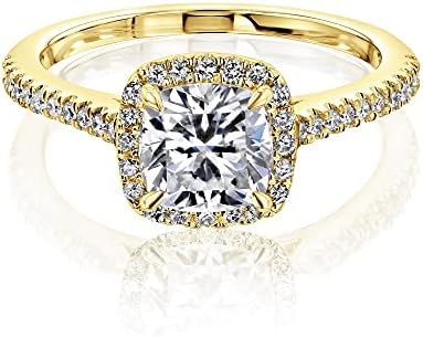 Kobelli Cushion Moissanite Floating Halo Ring (GH/VS)