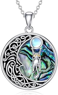 S925 Sterling Silver Cute Animal Cat/French Bulldog/Pig/Guinea Pig Necklace Heart Pendant I Love You Forever Jewelry Gifts for Women Girls Daughter Mother's Day Birthday Christmas Day