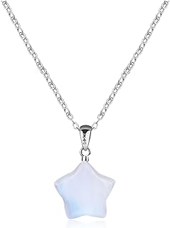 GAVU 925 Sterling Silver Moonstone Crystal Necklace