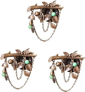 Holibanna 3 Pcs Retro Decor Handmade Brooch Breastpin Brooch Hand Decor Brooch Clip Vintage Ornaments Hamster House Pine Nut Brooch Dress Brooch Vintage Brooch Fresh Brooch Decorate Clothing