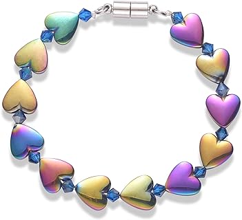 LParkin Magnetic Bead Chain Bracelet with Magnetic Clasp for Men and Women, Weight Loss Energy Health Jewelry, Hematite Rock Beads Stone Design