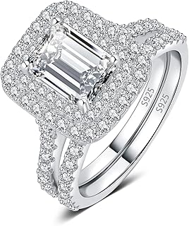 JewelryPalace Bague de Fiançailles Diamant Classique en Argent 925 avec Pierre Émeraude Taille 49 et Fini Anti-Allergique, Idéale pour Femmes Élégantes en Toute Occasion