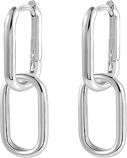 Boucles d'Oreilles Pendantes en Argent ALEXCRAFT 925, Plaquées Or 14K et Conception Légère, Hypoallergéniques et Géométriques pour Femmes, Idéales pour Cadeaux et Occasions Spéciales