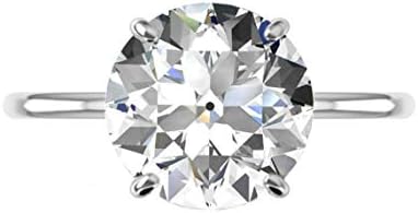 Antique Engagement Ring, Round Brilliant Cut 5.00CT, OEC Old European Cut, Colorless Moissanite Ring, 925 Sterling Silver Ring, Wedding Ring, Perfact for Gift Or As You Want