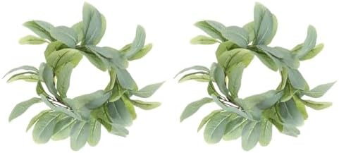 Amosfun Wedding Ring Boxwood Wreath in Durable Plastic with Lifelike Details for Home and Event Decor, Green and Versatile Design