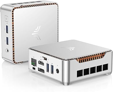 Mini PC NiPoGi E2 con 16GB RAM y 1TB SSD, Procesador Intel N97 hasta 3.6GHz, Doble Pantalla 4K@60Hz, WiFi, Ideal para Oficina y Entretenimiento Visual en el Hogar