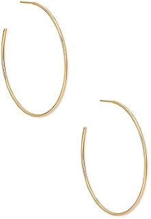 18k Gold Vermeil Kendra Scott Keeley Hoop Earrings in Sturdy Sterling Silver, Classic Design