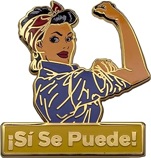 | Si Se Peude Enamel Pin | We Can Do It | Empowering Rosie the Riveter Brooch Accessory for Backpack, Lanyard, Lapel or ID Badge Holder | Motivating Gift for Spanish Women, Nurse, RN, CNA or Healthcare Professional | Cute and Vintage |