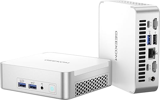 GEEKOM Mini Air12 PC für Multimedia mit Intel Alder Lake N100 CPU, 16GB DDR5 RAM und 512GB SSD, Unterstützt 4K UHD, WiFi 6, BT 5.2, Kompaktes Design für den täglichen Einsatz