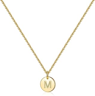 TINGN Collier à Graver pour Femmes, Or 14K Rempli avec Chaîne Réglable, Environ 16