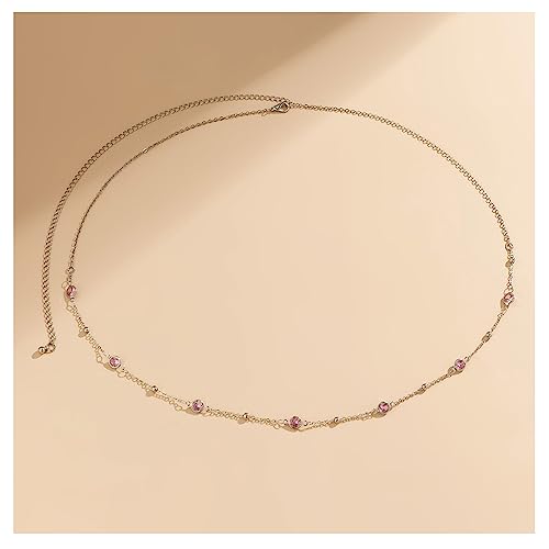 Boho Sexy Rhinestone Waist Chain for Women Summer Beach Crystal Beads Belly Body Chain Simple Bikini Rhinestone Festival Belts Rave Accessories Body Jewelry