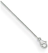 Japanese Crafted, 20-Inch Platinum Box Chain Necklace for Women with Secure Clasp and Sleek 0.7mm Design