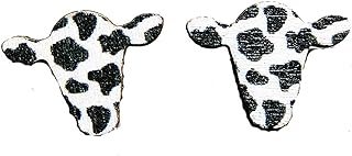 Wooden Western Cowgirl Small Earrings for Women Girls Boho Handmade Nature wood Leopard Print Lightning Star Sunflower Boots Ox Head Cowboy Hat Lightweight Stud Earrings for Ethnic Style Jewelry Gifts