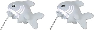 Quirky Shark and Corgi Stud Earrings with Push-back Design for Women and Teen Girls, Alloy Acrylic Animal Cartoon Ear Bites