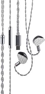 Moondrop MAY Planar In-Ear-Ohrhörer, Silver Farbe, mit USB-C-Kabel für Erwachsene, bietet HiFi-Soundqualität und ergonomisches Design, ideal für audiophile Nutzung