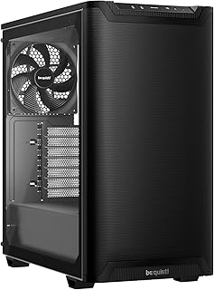 Be quiet! Pure Base 501 Airflow Black Boîtier PC pour Jeux avec Panneaux Avant Supérieur, 2 Ventilateurs 140 mm préinstallés et Panneau Lateral en Verre Trempé