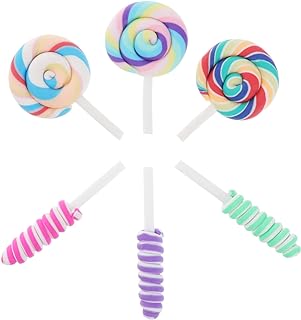 40 Pcs Lollipop Pendant Beaded Keychain Fashion Pendant Candy Necklace Bracelet Charms Metal Decor Jewelry Car Decor Resin Lolipop Beads Diy Crafts Plastic Sweet and Cute