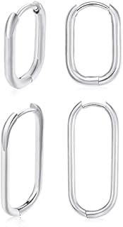 Hoop Earrings for Women,Hypoallergenic Chunky Huggie Hoop Earrings