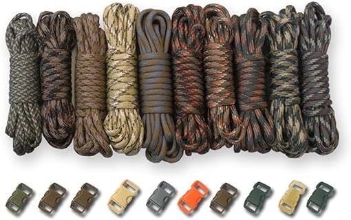 Copper Paracord Bracelet Crafting Kit with Buckles by Paracord Planet for Crafting Enthusiasts - 550lb Type III Nylon Design