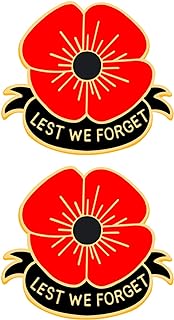 Red Poppy Pins Lapel Brooches Apparel Badges Pins for Women Girls on Veterans Day Memorial Day Remembrance Day