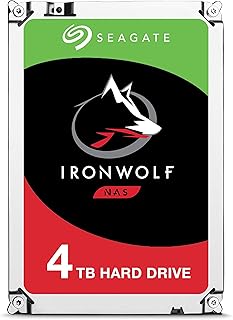 Seagate IronWolf 4TB - Disco Duro Interno NAS con 64 MB de Caché, 5900 RPM y SATA 6GB/s. Ideal para almacenamiento conectado a red RAID, Ordenadores de Escritorio, con 3 Años de Rescue Services