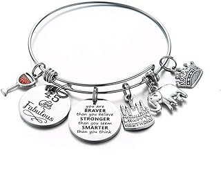 Birthday Gifts for Women Girls Bracelet, Expandable Charm Bracelets 5th 6th 7th 8th 9th 10th 20th 30th 40th 50th 60th 70th 80th 90th Birthday Gift for Friend, Mom, Daughter, Niece, Sister, Grandma