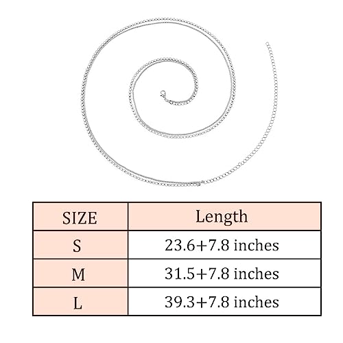 ELABEST Layered Beads Belly Chain Shiny Waist Chain Twisted Rope Chain Body Chain Waist Jewelry for Women Girls