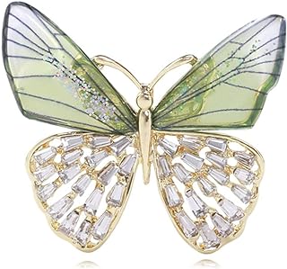 Rhinestone Animal Butterfly Brooch Pin,Colorful Crystal Insect Butterfly Wings Suit Lapel Pin Butterfly Badge Coat Pin Jewelry for Women Girls