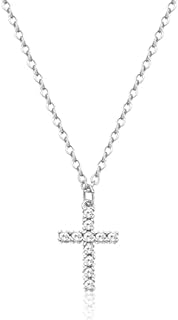 Moodear Cross Necklace for Women, 14K Gold Plated/Sterling silver Chain Necklace Dainty Layered Gold Cross Pendant Necklace Simple Cute Necklaces for Women Gold Jewelry for Women