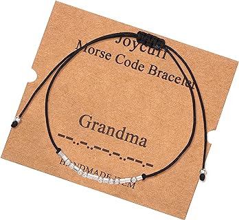 JoycuFF Morse Code Bracelets for Women Funny Inspirational Jewelry Gifts for Her Mom Daughter Sister Best Friend Adjustable Silk Beaded Wrap Bracelet …