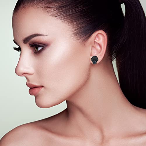 Pearl Stud Earrings For Women 925 Sterling Silver Post Gold Plated Multcolors Cubic Zirconia CZ Simulated Shell White Pearl Jewelry Gifts weinuo