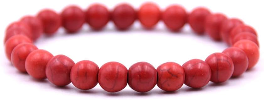 Box Chain Red Bead Bracelet with Natural Turquoise Lava Stones - Stylish Accessory for Ladies - Ideal for Yoga, Sports & Special Occasions
