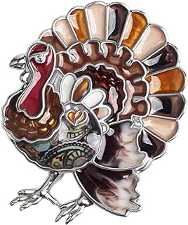 Thanksgiving Turkey Brooch Pins for Women Girls Jacket Bag Charms Chicken Pins Jewelry Gifts