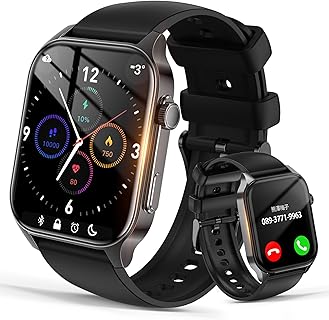 Bolinker スマートウォッチ、1.96インチHD画面でBluetooth通話と防水機能、大容量バッテリーはiPhoneとAndroid対応。スポーツ愛好者に最適。