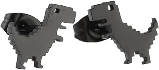 Gold Silver Rose Gold Tyrannosaurus Dinosaur Small Animal Ear Stud Earrings for Christmas Gift