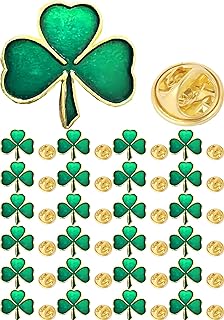 25/50/100PCS small St. Patrick's Day Clover Lapel Pins Shamrock Pin Brooches Patrick Day Three Leaf Pins for women