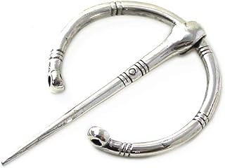 925 Sterling Silver Irish Nordic Viking Penannular Brooch, Clothes Fasteners-Cloak Shawl Scarf Leg Wrap Pin, Norse Jewelry