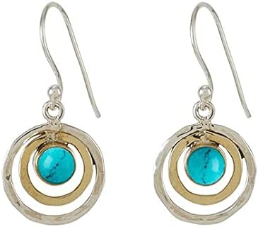 Boho Antiqued Earrings Boho Earrings for Women 3D Coil Dangle Drop Earrings for Women Retro Turquoise Earrings Vintage Earrings Western Earrings Bohemian Earrings Boho Jewelry for Women Girls